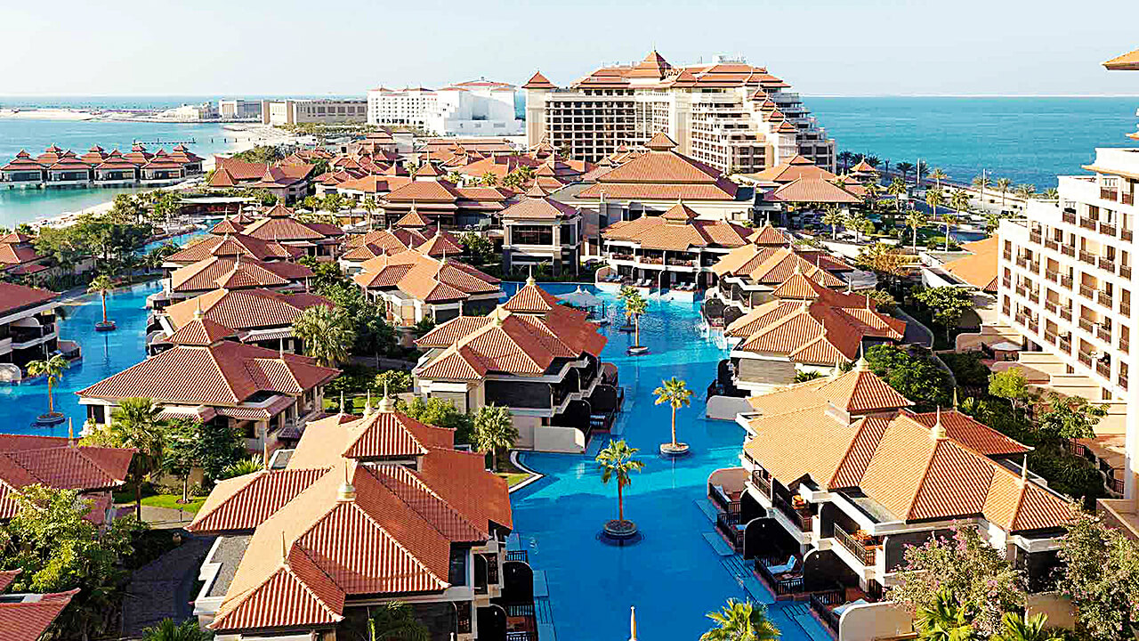 Arial View of Villas with lagoons