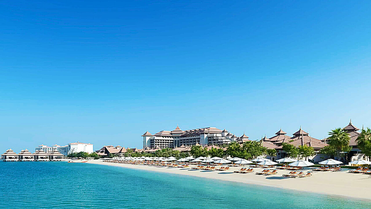 Anantara Resort Palm Jumeirah stunning beach view 