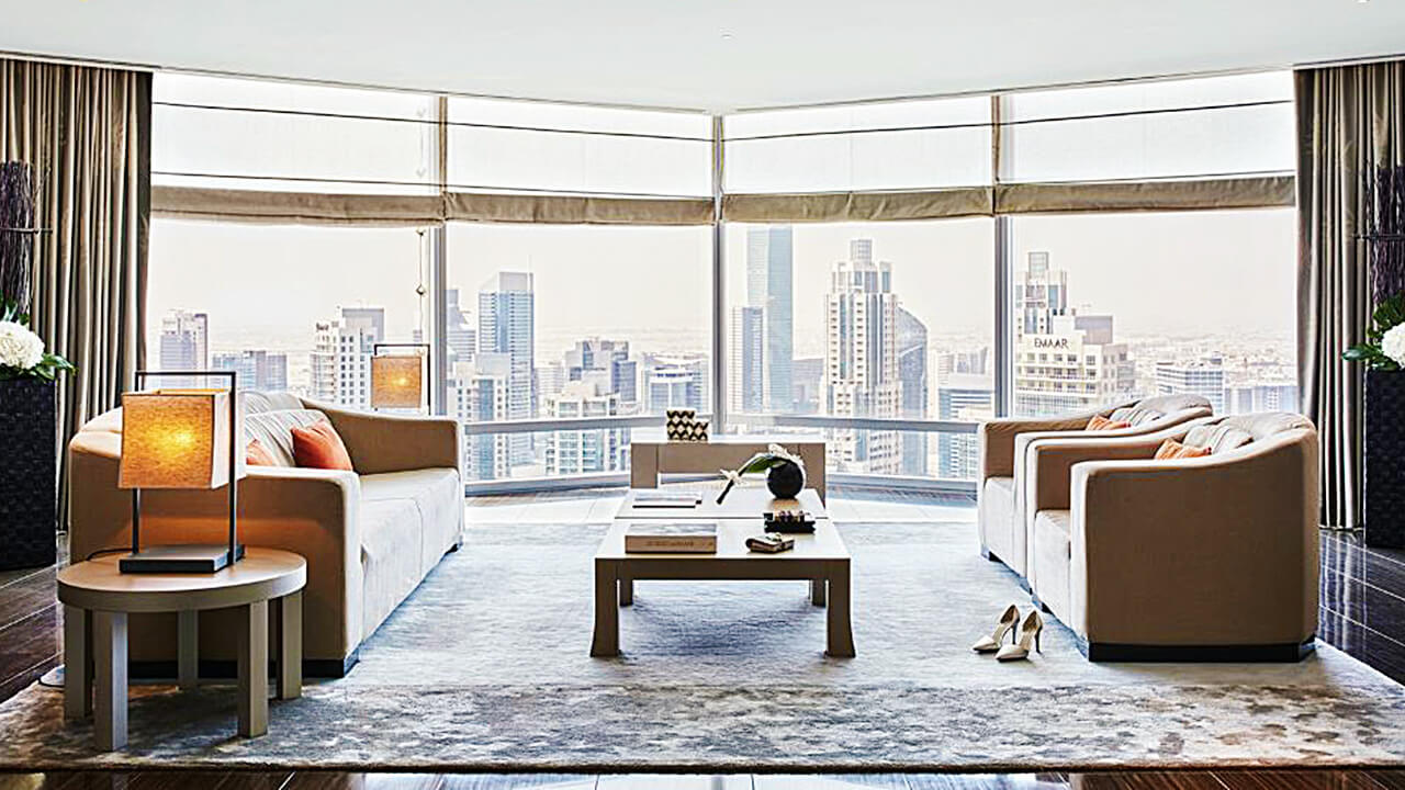 Armani Signature Suite Living Area