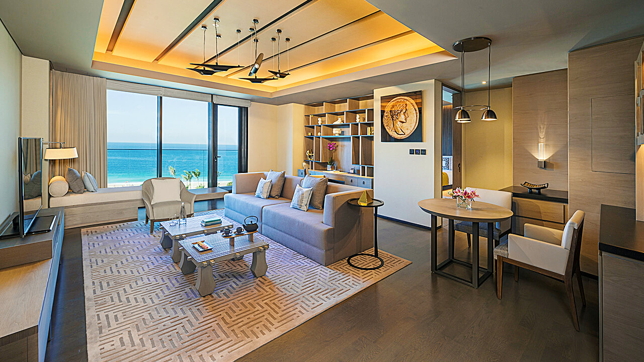 Separate Living area of One Bedroom Ocean view Suite
