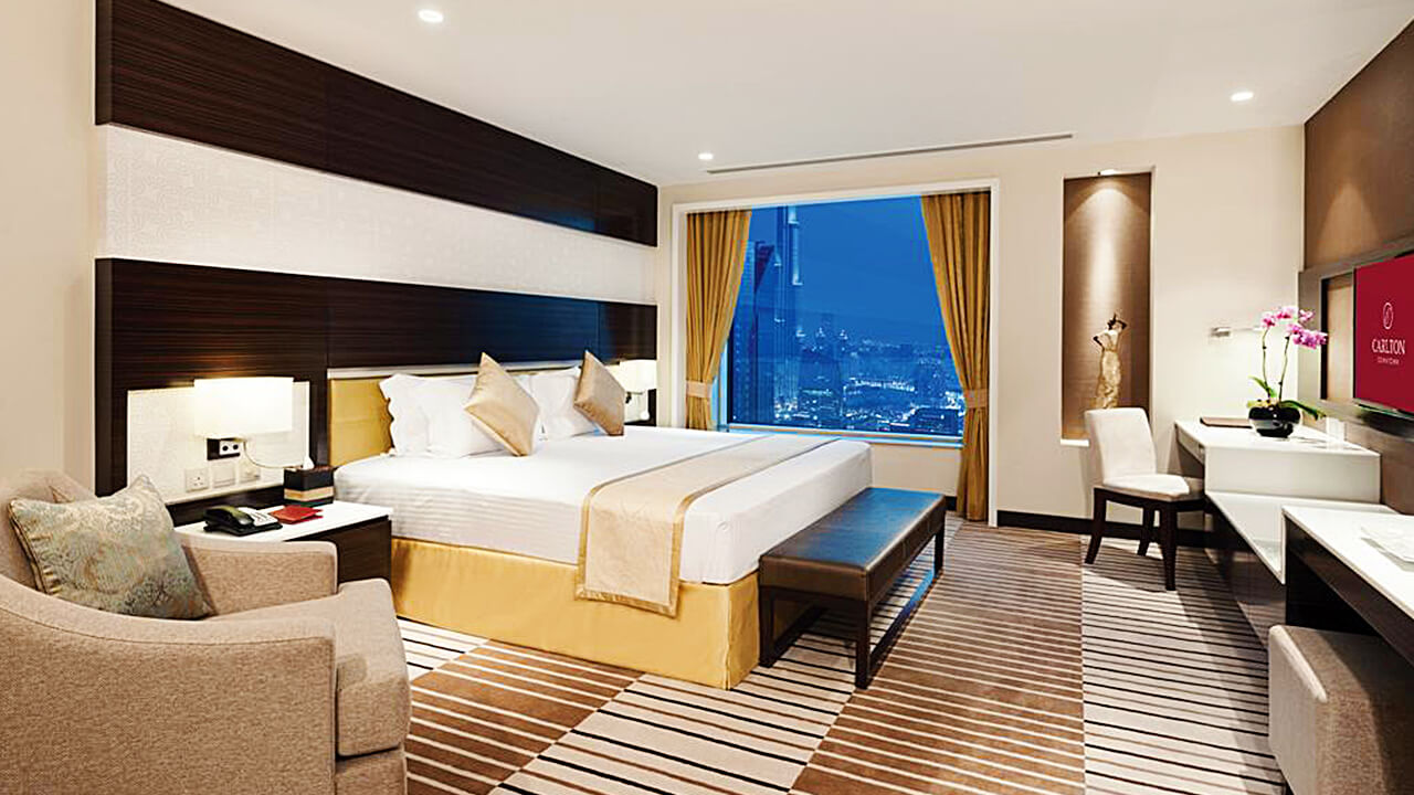 Premium One Bedroom Suites with feature views of the Burj Khalifa