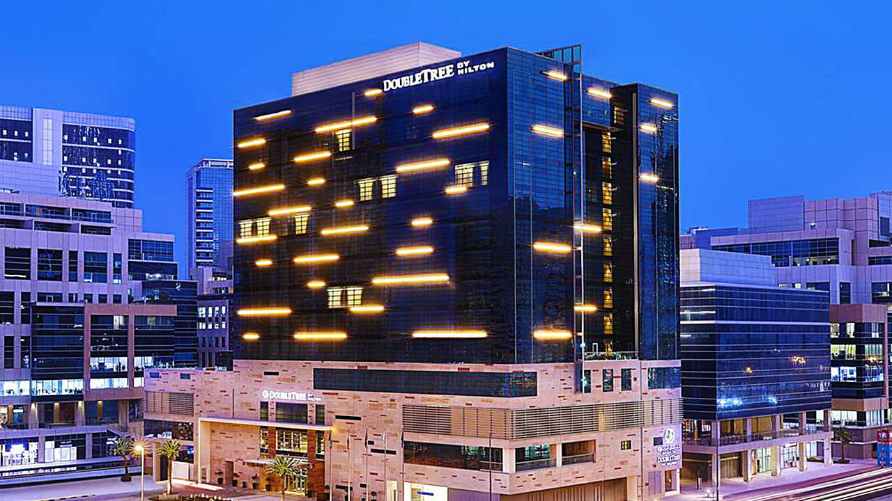 Doubletree Dubai business bay Evening Exterior View