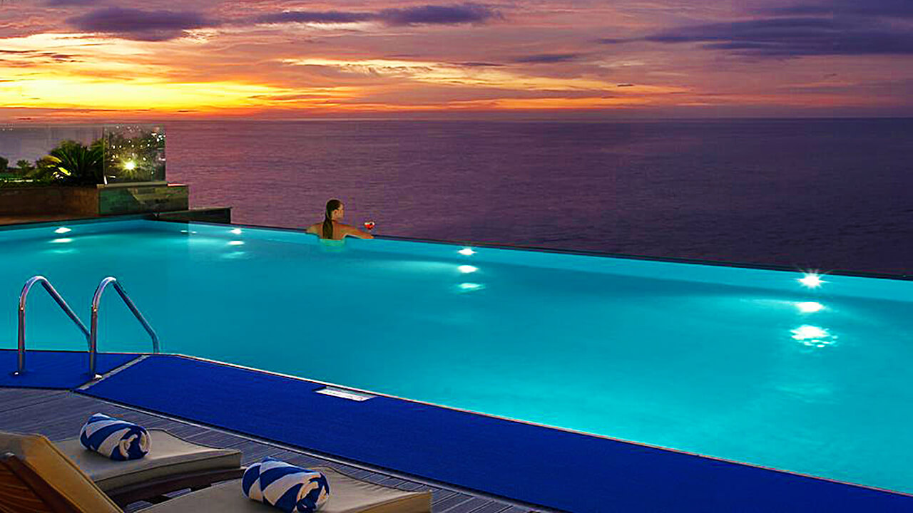 Infinity Swimming Pool evening view