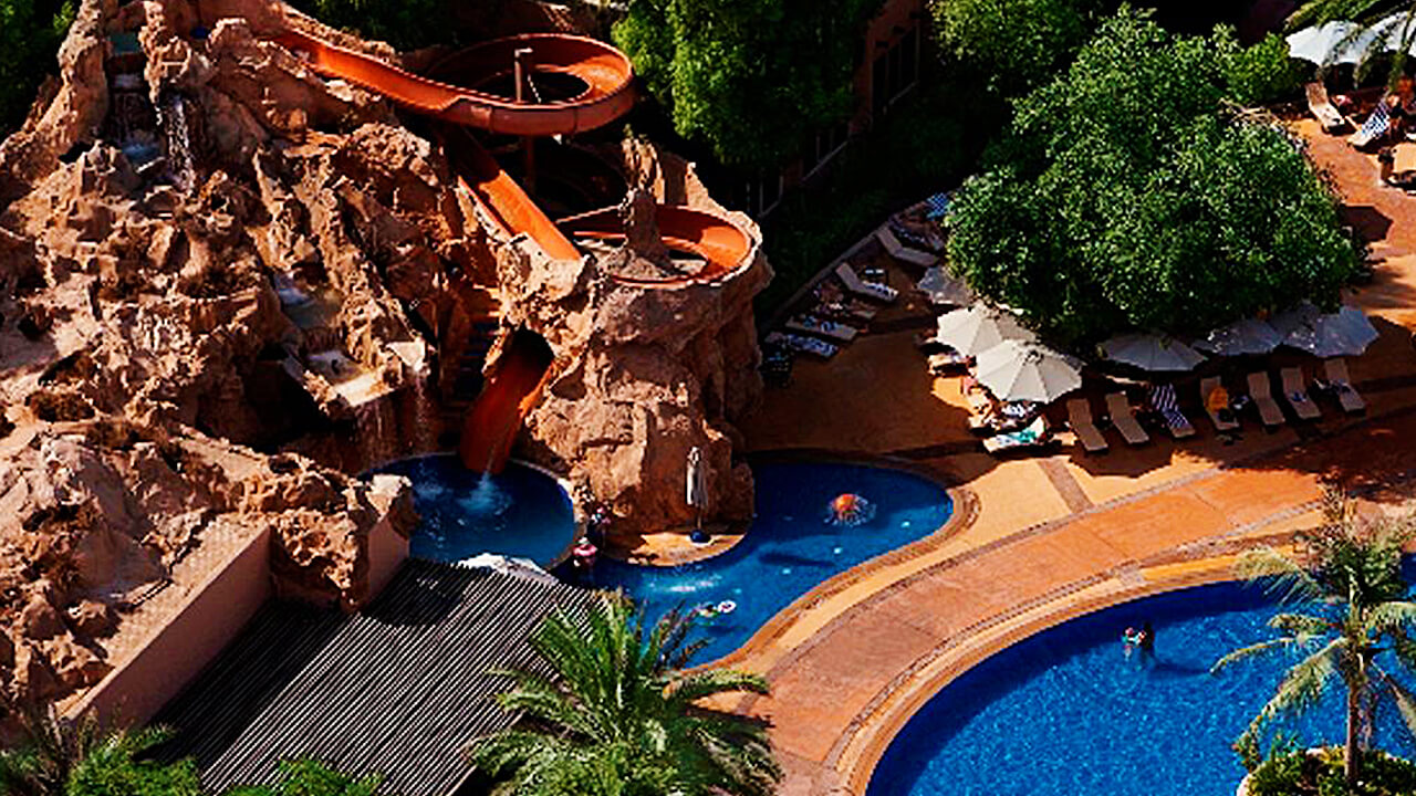 Kids Pool Water Slides indoor Habtoor Grand Beach Resort