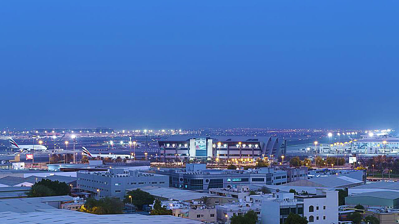 Stunning Dubai Airport view from Hilton Garden Inn Dubai Al Muraqabat