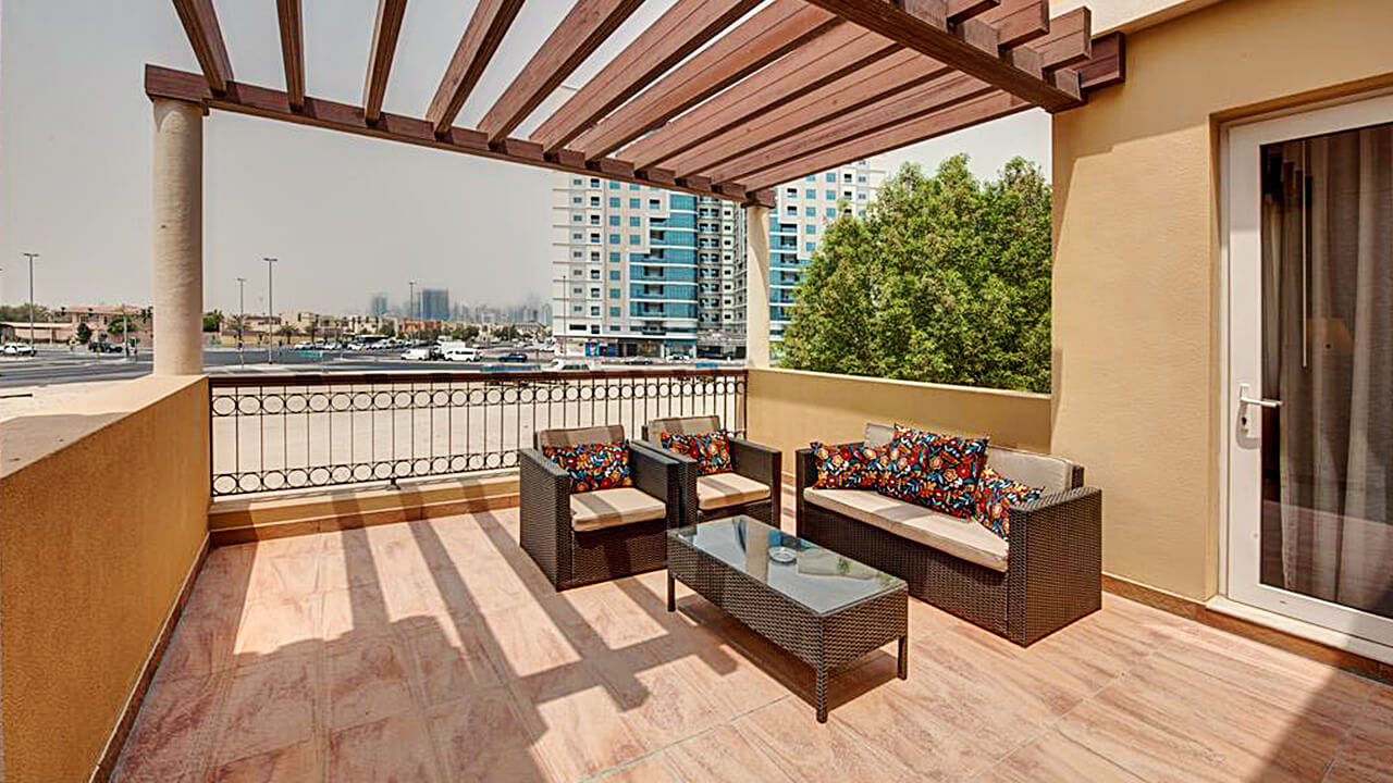 Four Bedroom Villa terrace area with City view