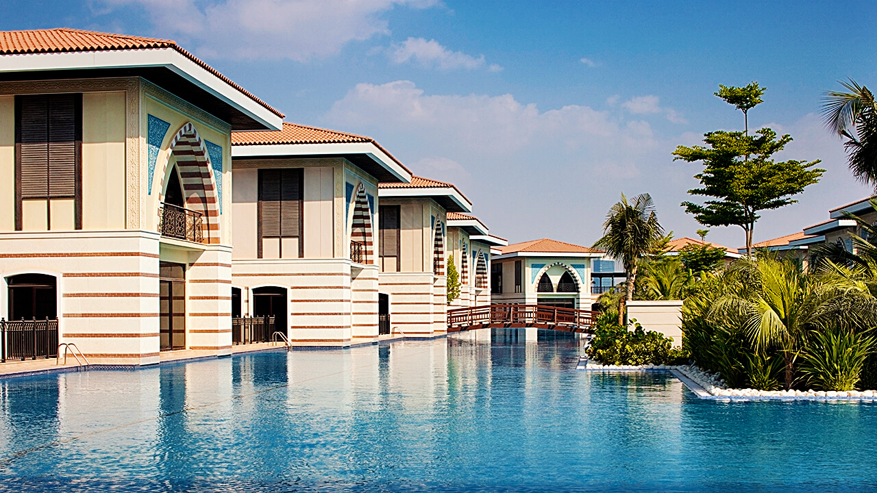 Stunning view of Villas with lagoons