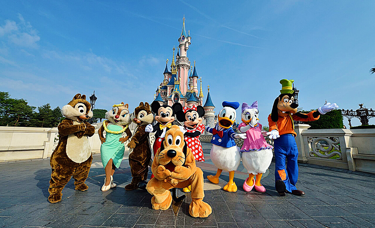 Mickey and friends at Disneyland Paris