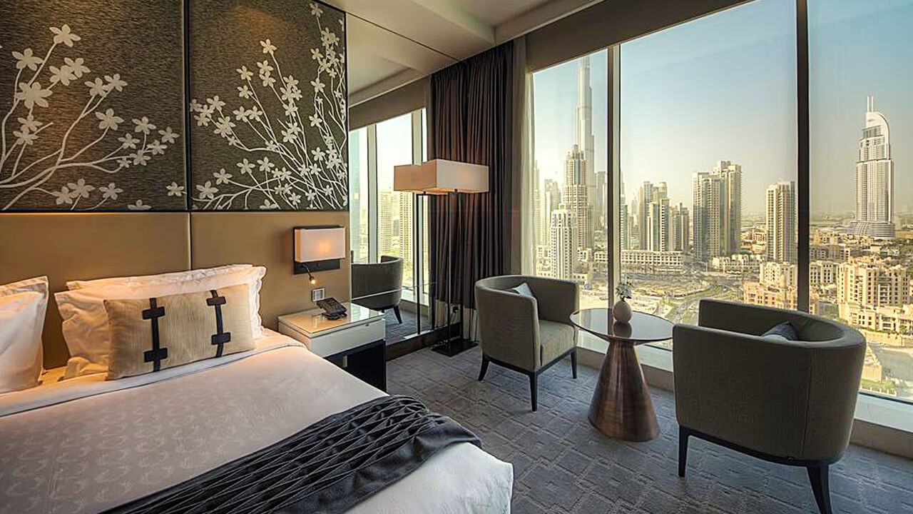 SUPERIOR ROOM BURJ KHALIFA VIEW WITH SEPARATE BEDS