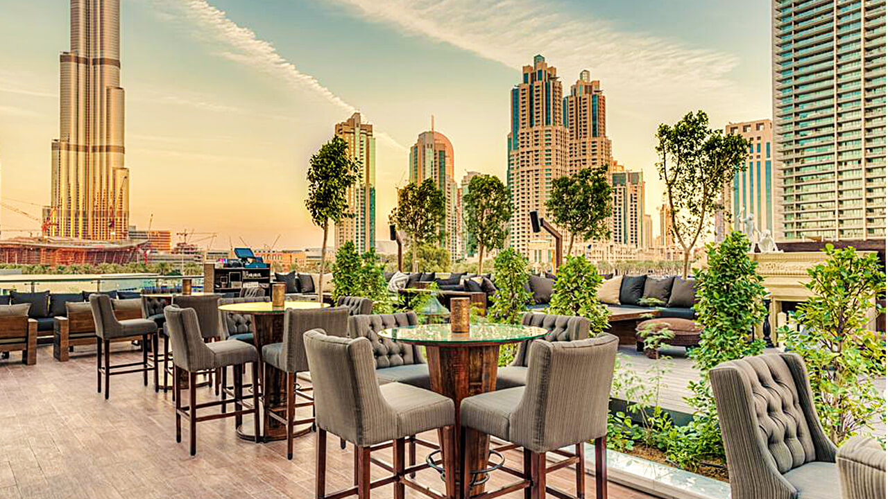 Treehouse an urban rooftop oasis overlooking Burj Khalifa