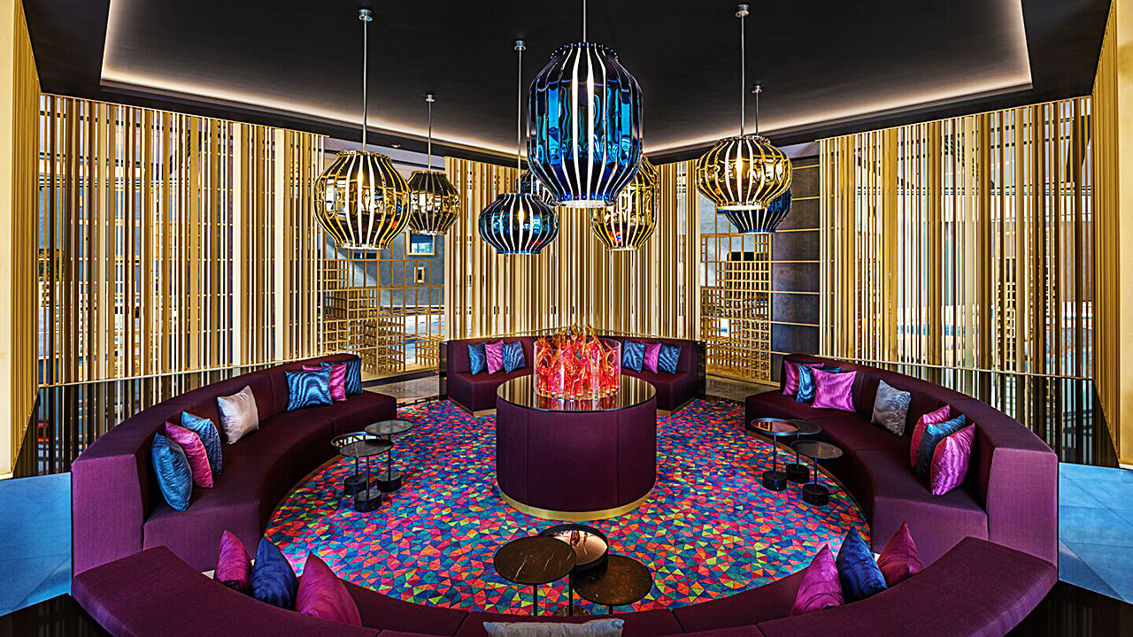 W Hotel exclusive lounge area